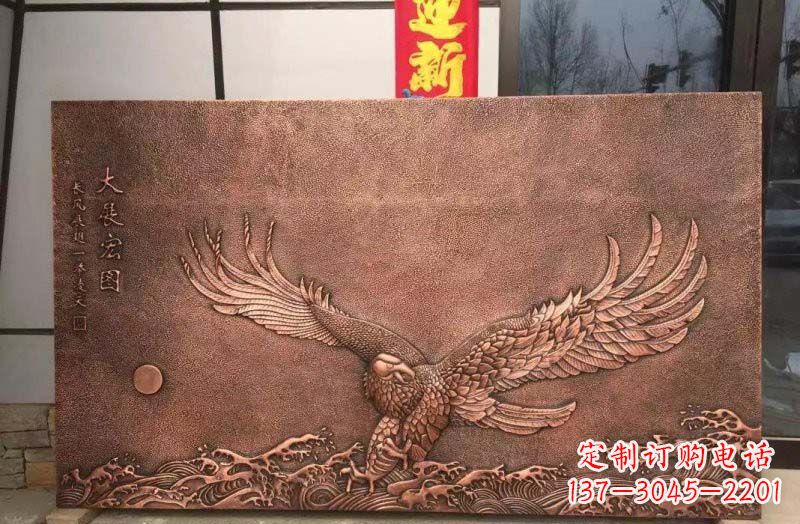 广州铸铜老鹰浮雕