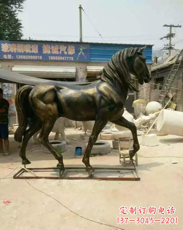 广州铸铜马雕塑