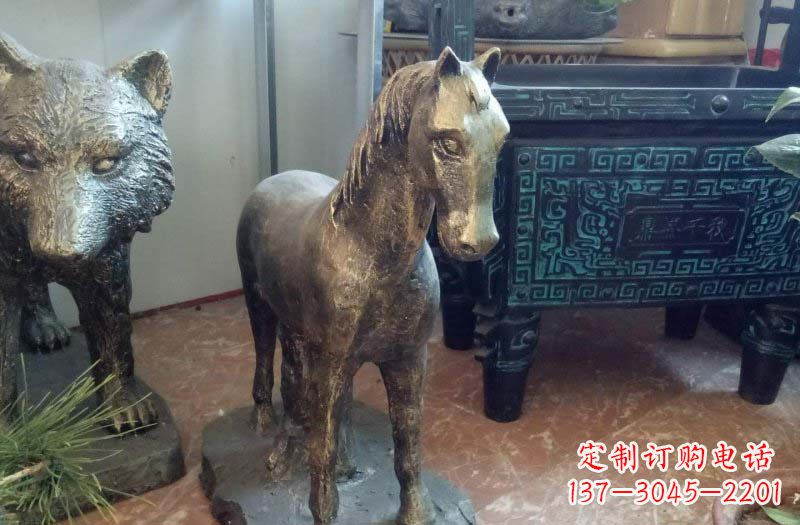 广州铸铜马雕塑222