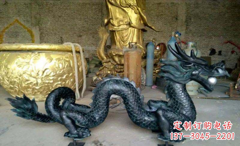 广州铸铜双龙戏珠广场铜雕