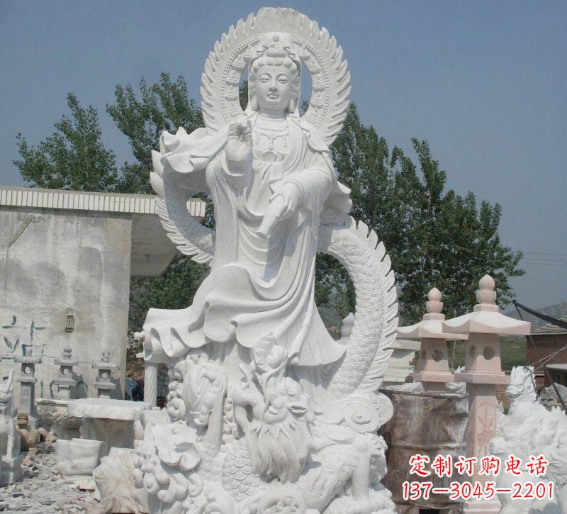 广州宗教庙宇乘龙观音石雕