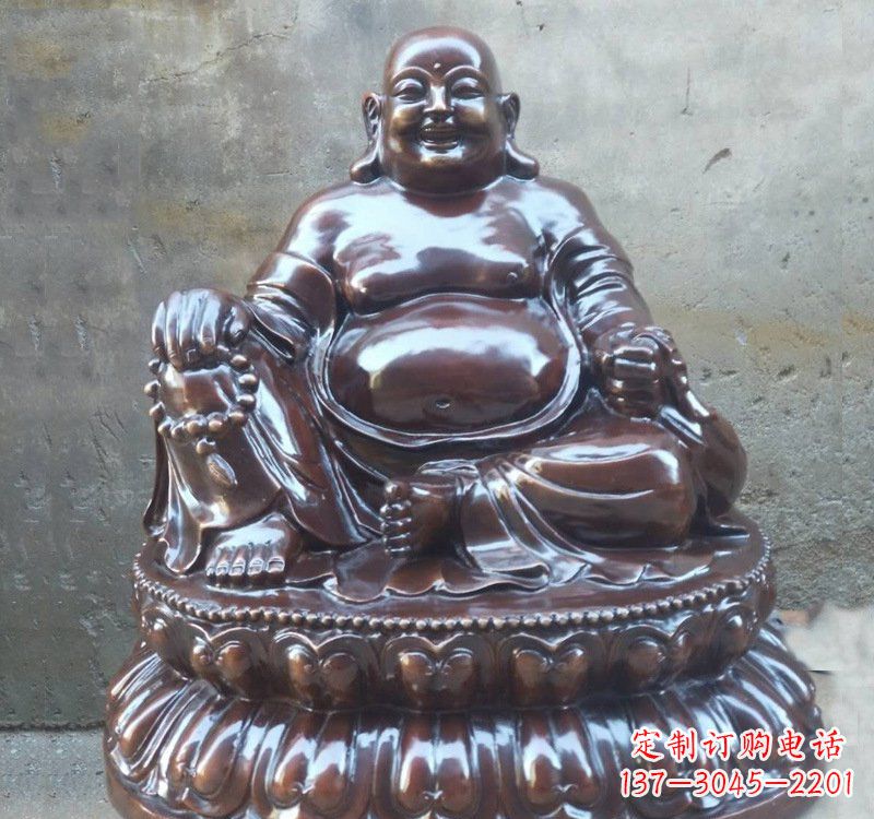 广州宗教庙宇弥勒佛铜雕