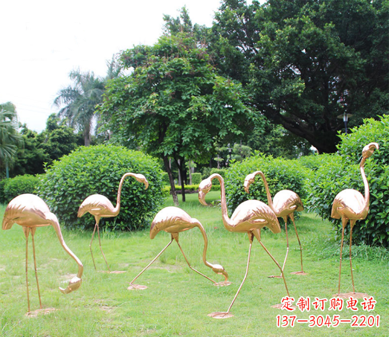 广州火烈鸟雕塑不锈钢