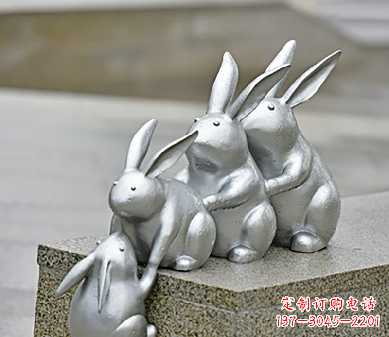 广州兔子雕塑不锈钢