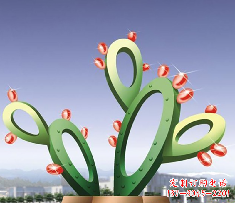 广州仙人掌不锈钢雕塑
