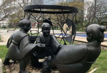 广州铸铜公园司马光砸缸儿童雕塑