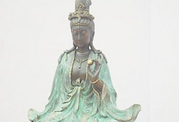 广州铸铜观自在观音雕像