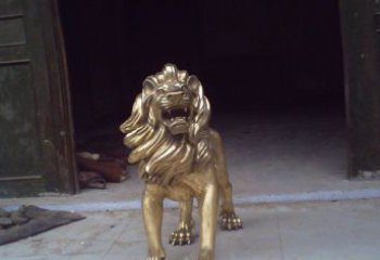 广州铸铜狮子西洋狮子铜雕