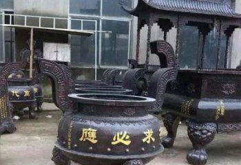广州铸铜寺庙香炉铜雕