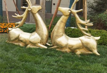 广州抽象铜鹿雕塑