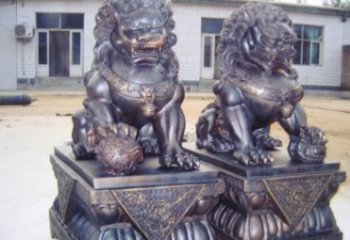广州紫铜北京狮雕塑