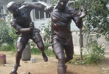 广州足球运动公园人物铜雕