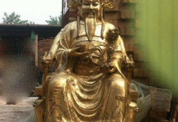 广州坐式财神爷铜雕