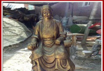 广州坐式成吉思汗铜雕