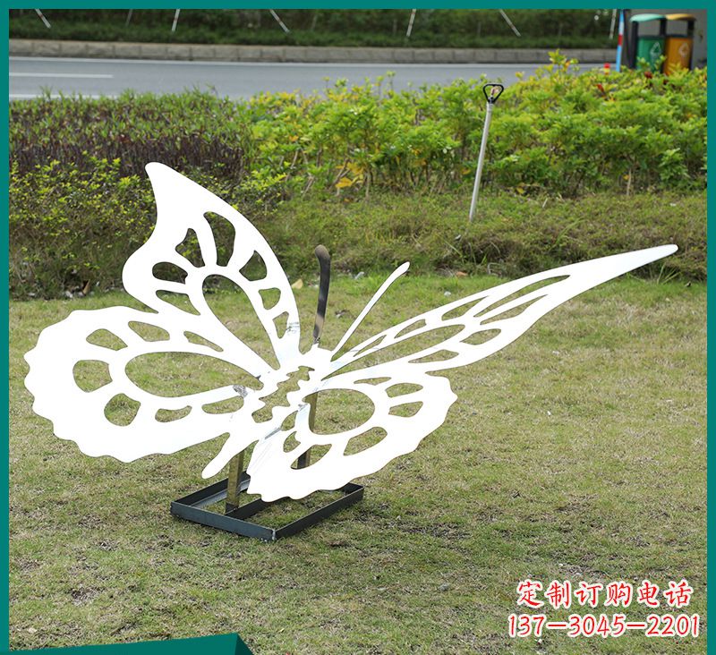 广州蝴蝶雕塑-公园景区创意不锈钢剪影蝴蝶雕塑