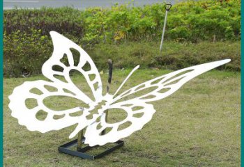广州蝴蝶雕塑-公园景区创意不锈钢剪影蝴蝶雕塑