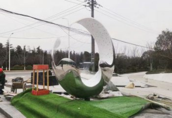 广州海浪浪花雕塑-城市街道装饰一朵不锈钢创意海浪浪花雕塑